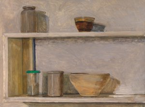 Two Shelves and Bowls by William Packer